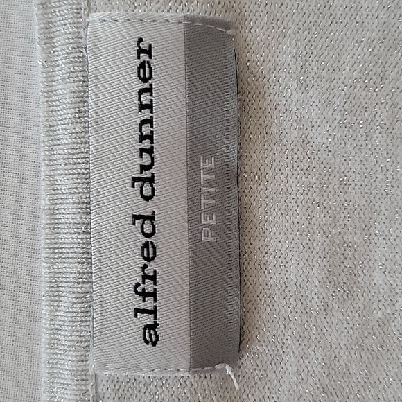 Alfred Dunner Petite Metallic Floral Blouse - Picture 5 of 9